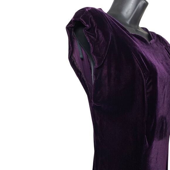 Vtg 80s Patty O’Neil Velvet Dress Womens 6 Purple Whimsigoth Witchy USA Made - Picture 7 of 16